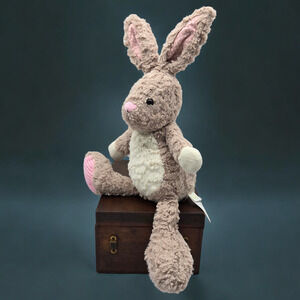 Easter Bunny Rabbit 19" Stuffed Toy Plush Pink Polkadot Floppy Animal Adventure